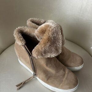 Warm wedge sneakers - Tan